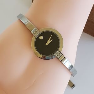 Working Movado Museum Bella Diamond 84 A1 1830 S Watch